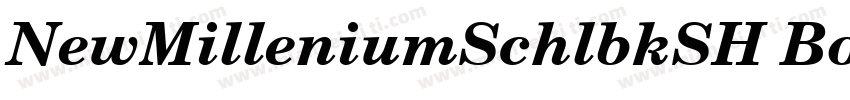 NewMilleniumSchlbkSH Bold字体转换